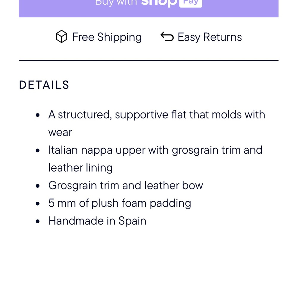 Margaux Women's Cream Ballet Flats - 7 Narrow - Picture 9 of 9